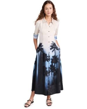 Jonathan Simkhai Claudine Shirt Midi Dress - Blue