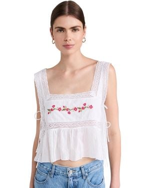 For Love & Lemons Jolene Top - White