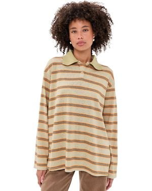 Vrg Grl Kinsley Polo Top - Natural