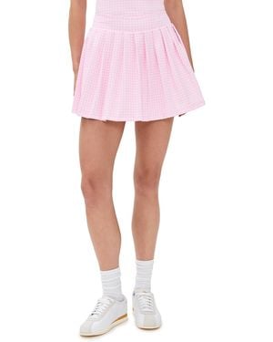 Recreational Habits Taylor Gingham Skirt - Pink