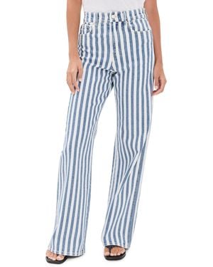 Veronica Beard Taylor Striped Jeans - Blue