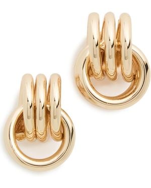BaubleBar Mini Knotted Stud Earrings - White