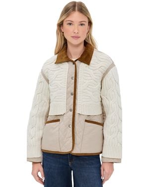 Rag & Bone Ivy Mixed Media Liner Jacket - Natural