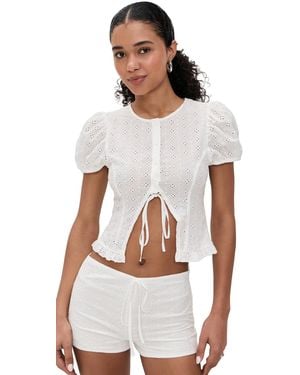 Lioness Bardot Top - White