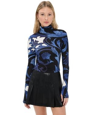 Alice + Olivia Delaina Turtleneck Top - Blue