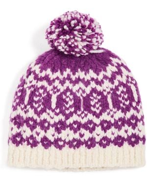 Faherty Valley Fair Isle Beanie - Pink