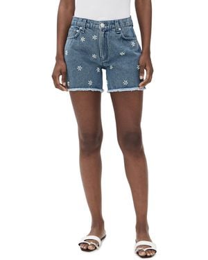 Rag & Bone Aspen Embellished Denim Shorts - Blue