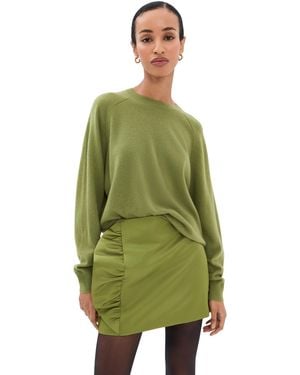 Tibi Cashmere Crew Neck Sweater - Green