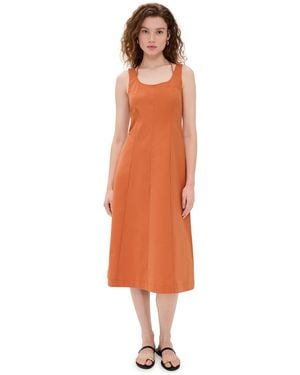 Vince Seamed Tank Dress - Orange