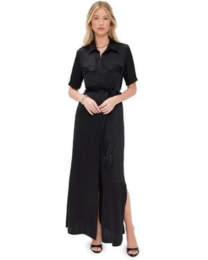 L'Agence Klement Dress With Tassel Belt - Black