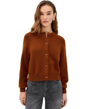 ALIGNE Tania Diamante Cardigan - Brown
