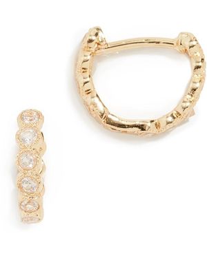 Gorjana Madison Huggie Earrings - Black
