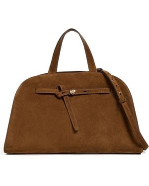 Tory Burch Romy Suede Bauletto Bag - Brown