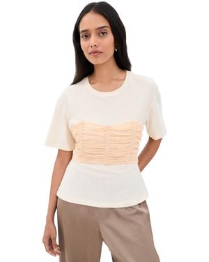 Ulla Johnson Mila Ss Cotton Top - White