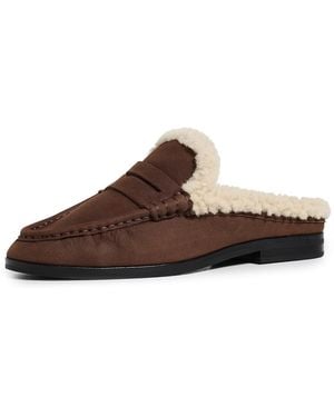 Jonathan Simkhai Dean Shearling Loafer Mules - Multicolor