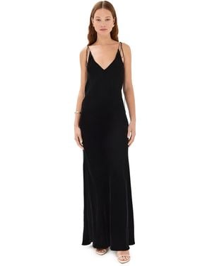 Anna October Jules Velvet Maxi Dress - Black
