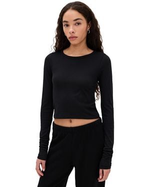 ÉTERNE Long Sleeve Baby Tee - Black