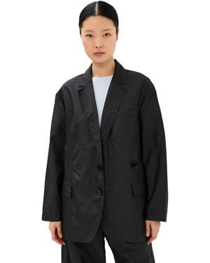 Tibi Crispy Nylon Liam Blazer - Black