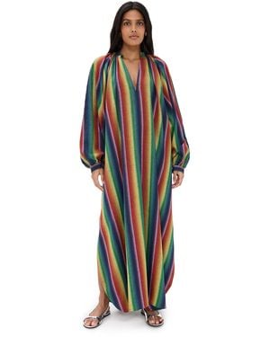 Marrakshi Life The V Neck Toaureg Dress - Multicolor