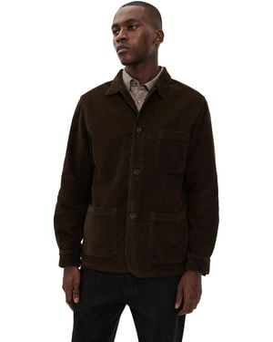 Portuguese Flannel Labura Corduroy Shirt Jacket - Black