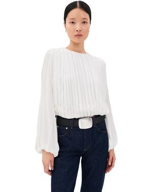 Jonathan Simkhai Frida Silk Blouse - White