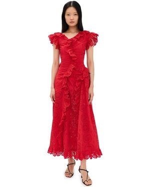 AKNVAS Charli Cotton Eyelet With Pockets - Red