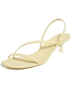 Jonathan Simkhai Cedonia Logo Stud Strappy Kitten Heel Sandals - White