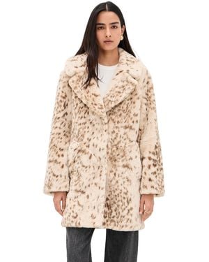 Lamarque Linnea Leopard Coat - Natural