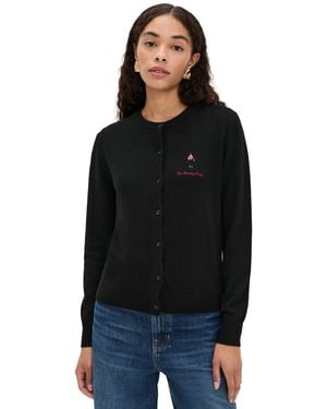 Lingua Franca Bowery Boy Cashmere Cardigan - Black