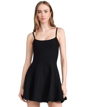 Fleur du Mal Flared Corset Dress - Black