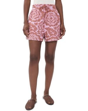 Essentiel Antwerp Jorton Towel Jersey Shorts - Red