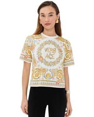 Versace Barocco Underwater Print T-Shirt - Black