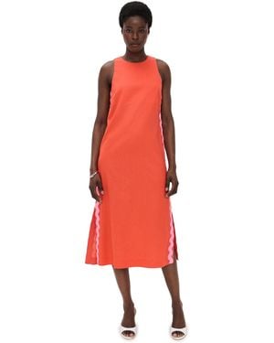 English Factory Sleeveless Ric Rac Dress - Red