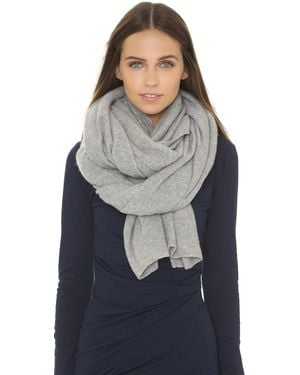 White + Warren Cashmere Travel Wrap Scarf - Black