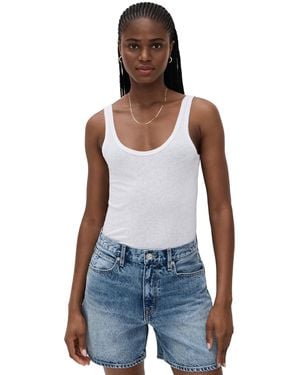Leset Laura Scoop Neck Tank - Blue