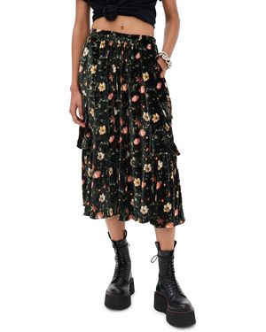 R13 Gathered Cargo Skirt - Black