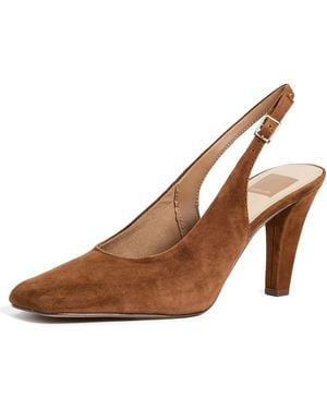 Dolce Vita Gessia Slingback Suede Heels - Brown