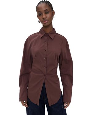Simon Miller Loch Poplin Button Up - Purple