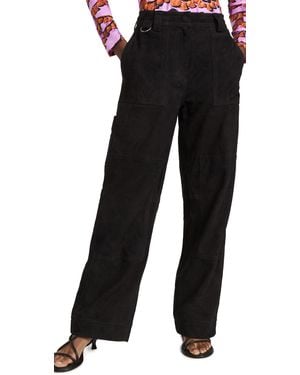 Saks Potts Rose Leather Pants - Black