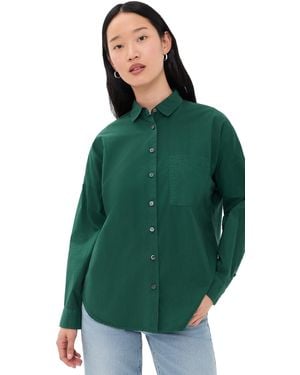 Alex Mill Jo Poplin Button Down Shirt - Green