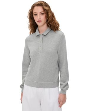DONNI. The Eco-Terry Polo Sweatshirt - Gray