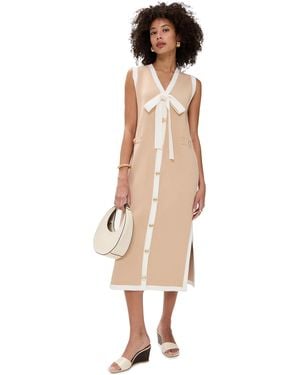 english factory sleeveless tie-strap lace midi dress English Factory Tie Strap Lace Midi Dress in White