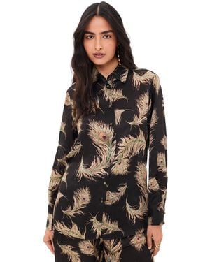 Zimmermann Valiant Silk Button Down Shirt - Black