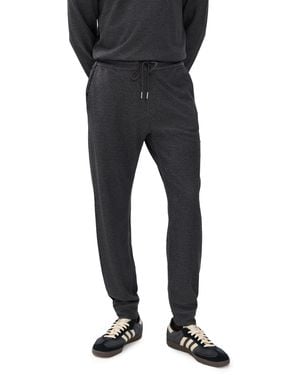 Faherty Knit Melange Sweatpants - Black