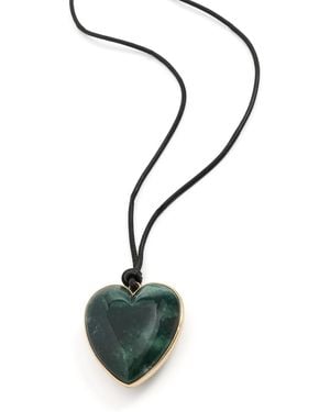 Jennifer Fisher Heart Leather Cord Necklace - Multicolor