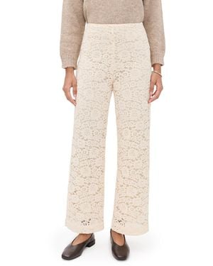 The Tiny Big Sister Lace Wide Pants - Natural