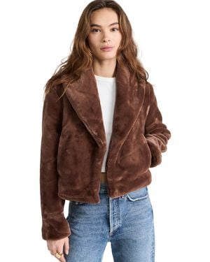 Blank NYC Espresso Faux Fur Martini Jacket - Brown