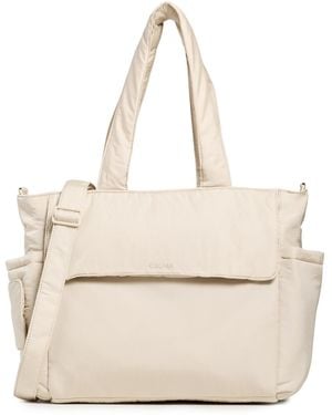 CALPAK Diaper Tote Bag With Laptop Sleeve - White
