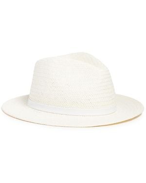 Rag & Bone Packable Straw Fedora Hat - White