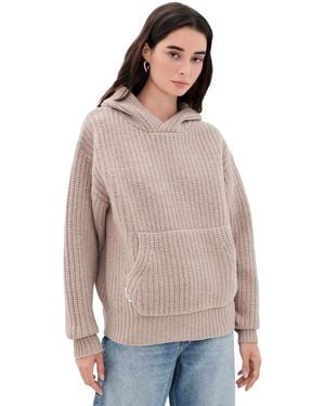 HOMMEGIRLS Chunky Knit Hoodie - Multicolor